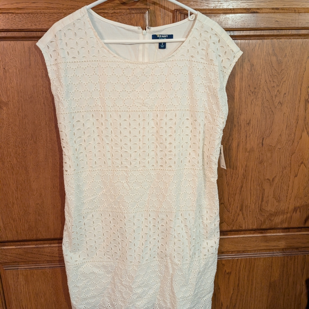 Old Navy Cream Eyelet Dress NWT